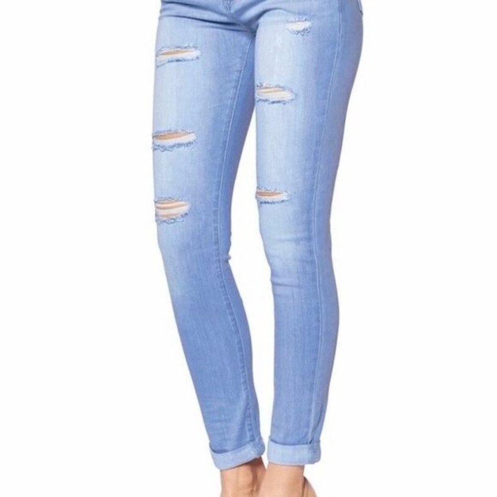 Ripped High- Waist Skinny Jeans - Picture 3 of 4